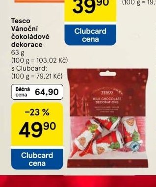 Tesco Vánoční čokoládové dekorace - Tesco akcniletaky.com