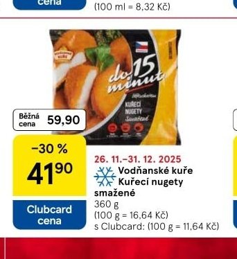 Vodňanské kuře Kuřecí nugety smažené