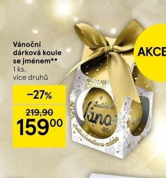 Vánoční dárková koule se jménem