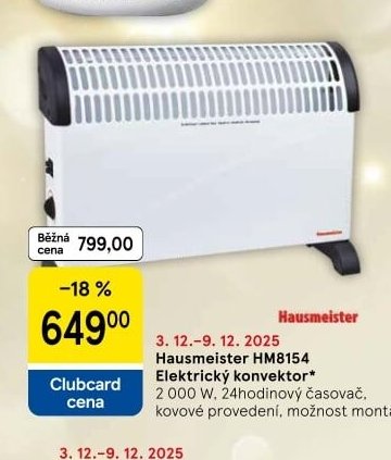 Hausmeister HM8154 Elektrický konvektor