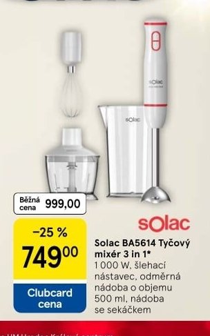 Solac BA5614 Tyčový mixér 3 v 1