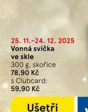 Vonná svíčka ve skle