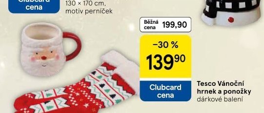Tesco Vánoční hrnek a ponožky dárkové balení
