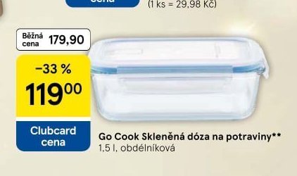 Go Cook Skleněná dóza na potraviny