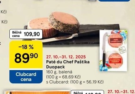Paté du Chef Paštika Duopack 160 g