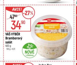 Váš výběr Bramborový salát 400 g - Globus akcniletaky.com
