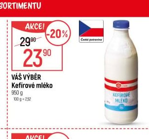 Váš Výběr Kefírové mléko 950 g