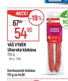 Váš Výběr Uherská klobása 250 g