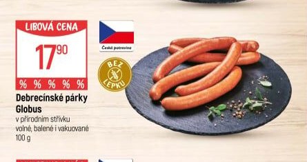 Debrecínské párky Globus