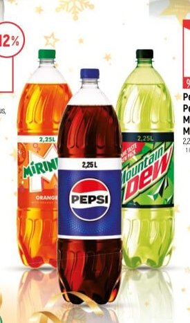 Pepsi, Pepsi Max, Mirinda, Mountain Dew