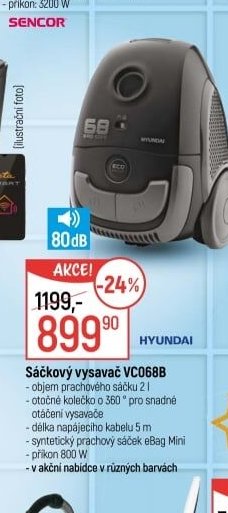 Sáčkový vysavač Hyundai VC068B