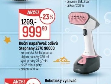 Ruční napařovač oděvů ETA Stephany 2270 90000