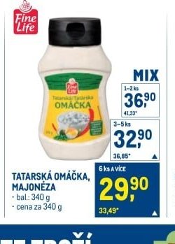 TATARSKÁ OMÁČKA, MAJONÉZA