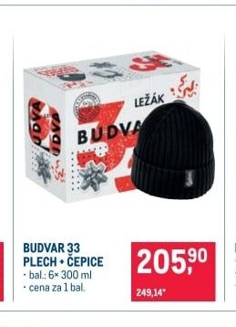 BUDVAR 33 PLECH + ČEPICE