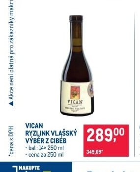 VICAN RYZLINK VLAŠSKÝ VÝBĚR Z CIBÉB