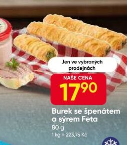 Burek se špenátem a sýrem Feta