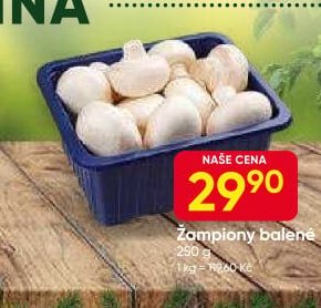 Žampiony balené