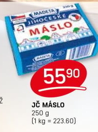 Máslo Jihočeské Madeta