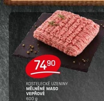 Maso mělněné vepřové Kostelecké uzeniny