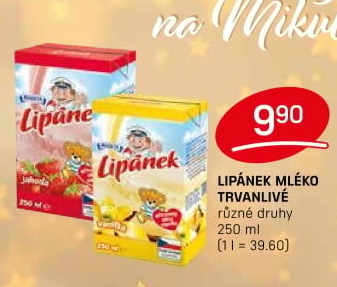 Nápoj mléko ochucené Lipánek Madeta