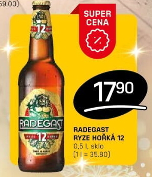 Pivo světlý ležák 12° Ryze hořká Radegast