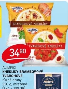 Plněné knedlíky mražené Severka