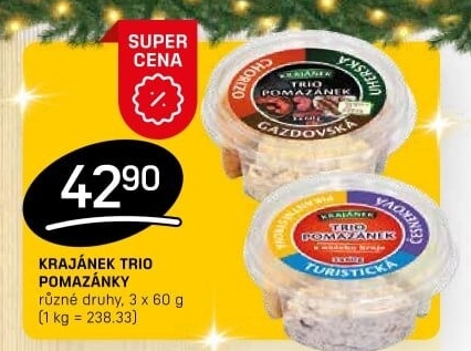 Pomazánky Trio Krajánek