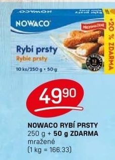 Rybí prsty předsmažené mražené Nowaco