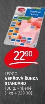 Šunka vepřová standard LE&