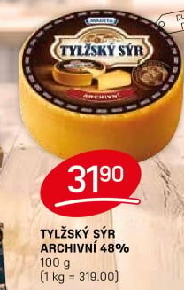 Sýr archivní tylžský 48% Madeta