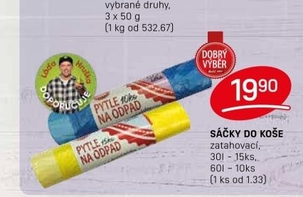 Zatahovací pytle na odpadky 30 l Dobrý Výběr
