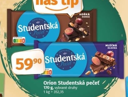 Čokoláda Studentská pečeť Orion