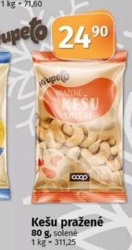 Kešu pražené Křupeto Coop