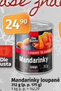 Kompot mandarinky Dle Gusta