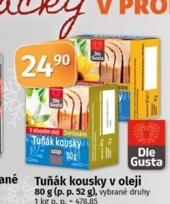 Tuňák kousky v oleji Dle Gusta