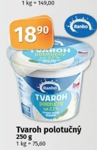 Tvaroh polotučný Ranko