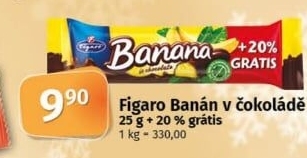 Tyčinka Banán v čokoládě Figaro