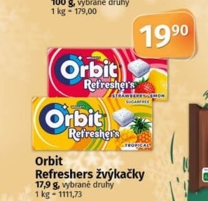Žvýkačky Refreshers Orbit