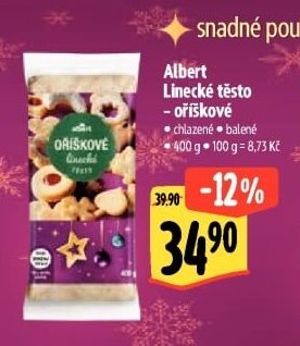 Albert Linecké těsto - oříškové