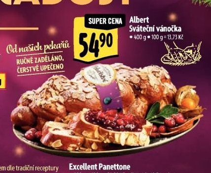 Albert Sváteční vánočka (na tácu)