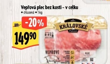 Královská vepřová plec bez kosti Premium Albert