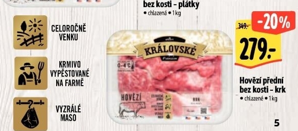 Královské hovězí přední bez kosti - krk Premium Albert