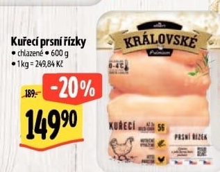 Kuřecí prsní řízky královské Premium Albert