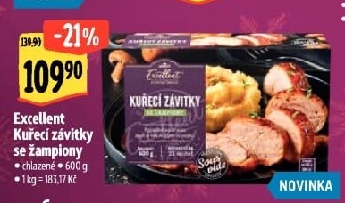 Kuřecí závitky se žampiony Sous vide Albert Excellent