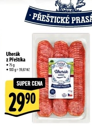 Salám uherák Přeštické prasátko Česká chuť