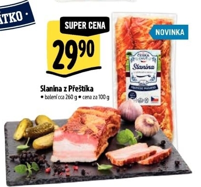 Slanina Přeštické prasátko Česká chuť