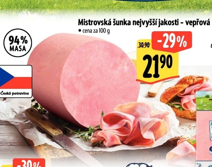 Šunka vepřová Mistrovská nejvyšší jakosti Česká chuť