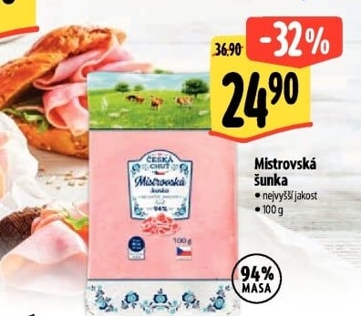 Šunka vepřová Mistrovská nejvyšší jakosti Česká chuť