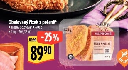 Vepřové řízky z pečeně obalované Albert