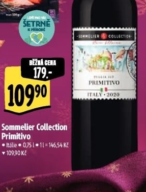 Víno Primitivo Sommelier Collection